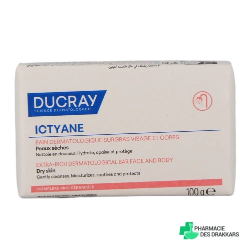 Ducray Ictyane Pain Dermatologique Surgras - Vue 360°