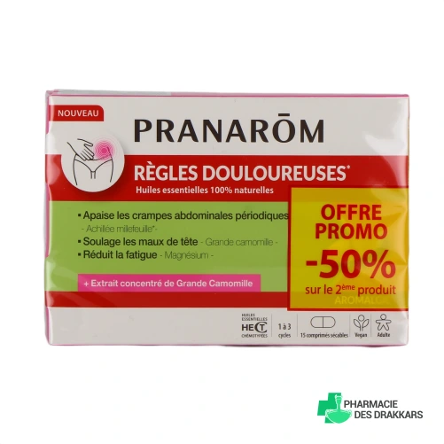Pranarom Aromalgic Comprimés Règles Douloureuses - Vue 360°