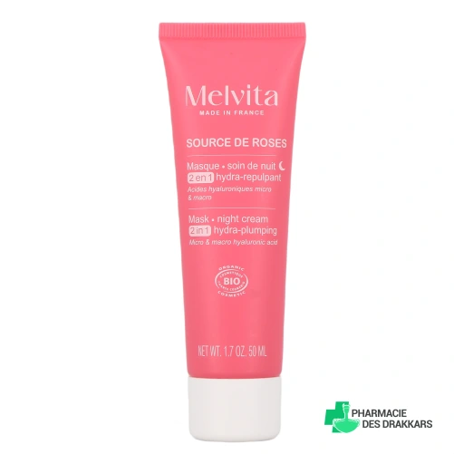 Melvita Source de Roses Masque Soin de Nuit - Vue 360°
