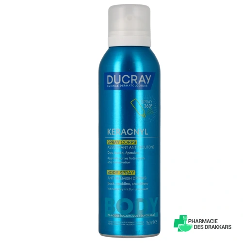 Ducray Keracnyl Spray Corps Anti-Boutons - Vue 360°