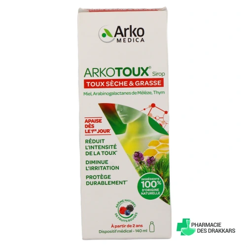 Arkotoux Sirop Toux Sèche & Grasse - Vue 360°