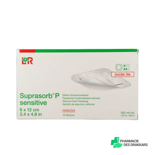 Suprasorb P Sensitive Pansements Hydrocellulaires siliconés - Vue 360°