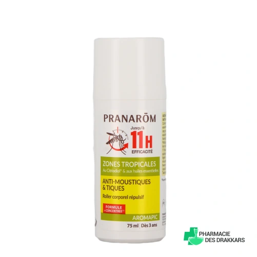 Pranarom Bio Aromapic Roller corporel Anti-moustique - Vue 360°