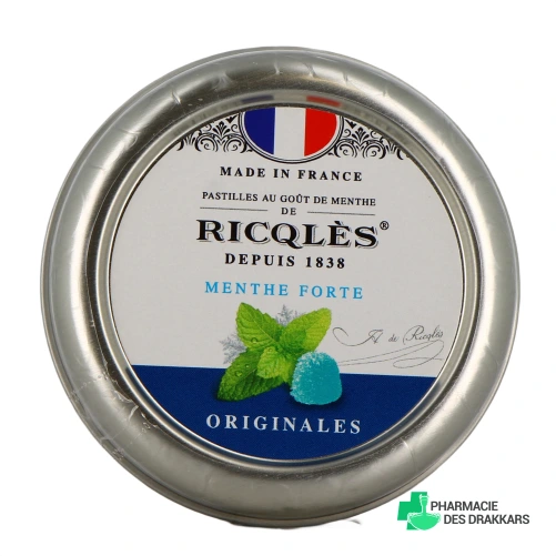 Ricqles Pastilles à la Menthe Forte - Vue 360°