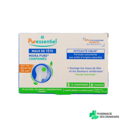 Puressentiel Maux de tête Migra Pure - Vue 360°