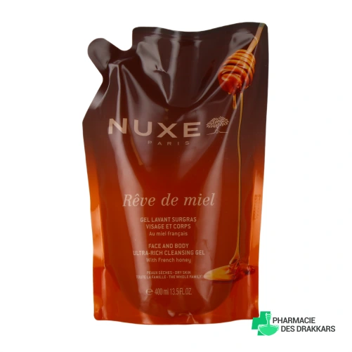 Nuxe Rêve de Miel Gel Lavant Surgras Visage et Corps - Vue 360°