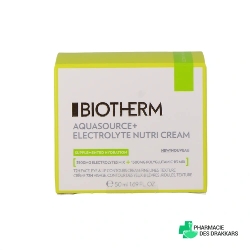 Biotherm Aquasource+ Electrolyte Nutri Cream - Vue 360°