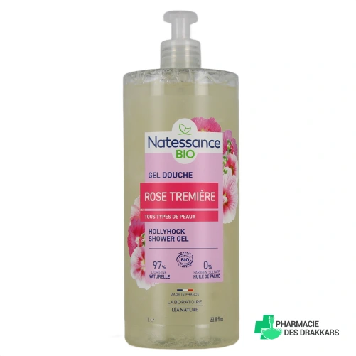 Natessance Gel Douche Délicat Rose Trémière - Vue 360°