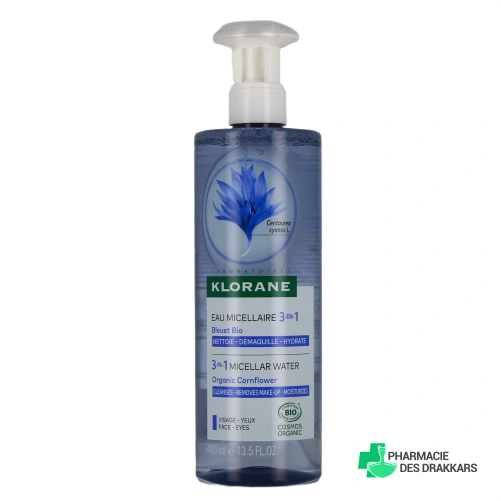 Klorane Eau Micellaire Démaquillante Bleuet Bio - Vue 360°