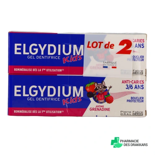 Elgydium Protection Caries Kids Grenadine - Vue 360°