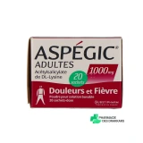 Aspégic Adulte 1000 mg - Vue 360°