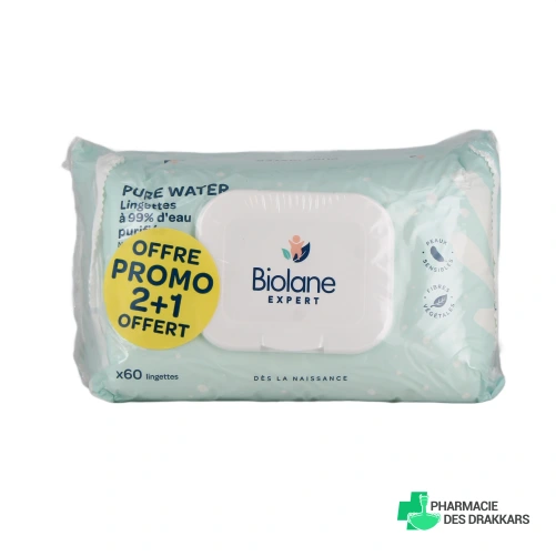Biolane Expert Lingettes Pure Water - Vue 360°