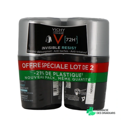 Vichy Homme Déodorant Invisible Resist Dermo Détranspirant 72h - Vue 360°