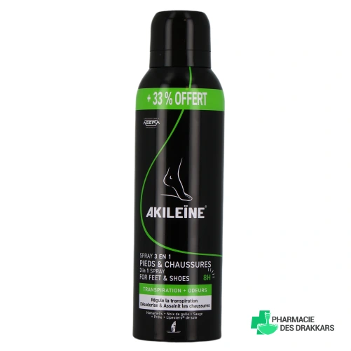 Akileïne Spray 3 en 1 Pieds et Chaussures - Vue 360°