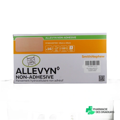 Allevyn Non-Adhesive Rectangle Pansement Hydrocellulaire - Vue 360°