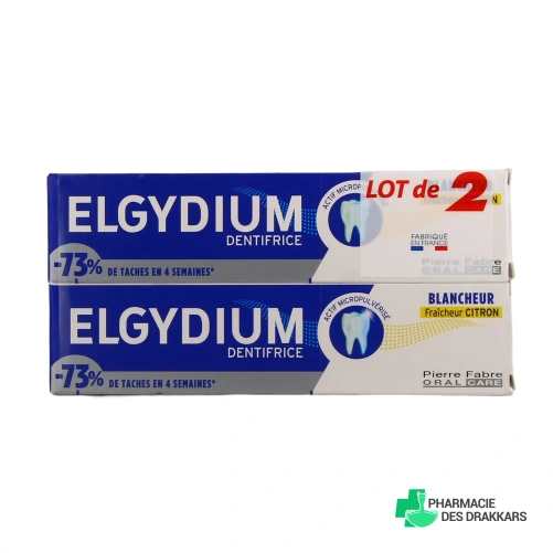 Elgydium Dentifrice Blancheur Citron - Vue 360°