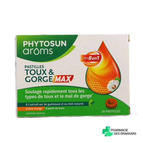 Phytosun Arôms Pastilles Toux et Gorge Max - Vue 360°