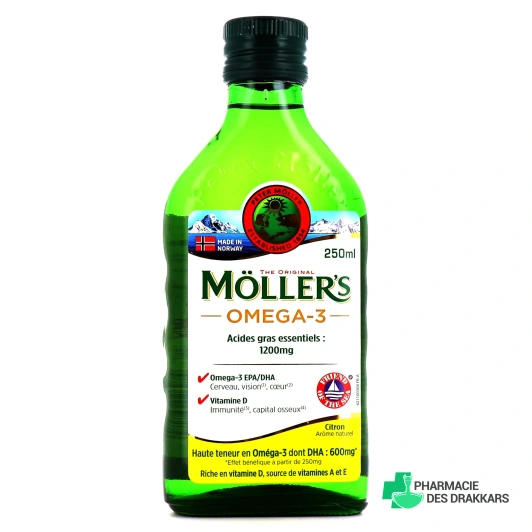 Möllers Huile Foie de Morue Nature ou Citron