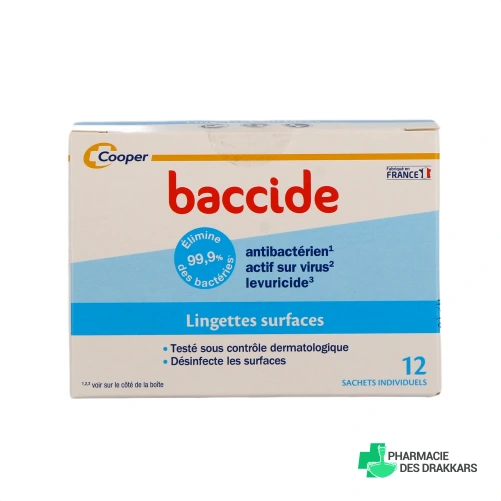 Baccide Lingettes Surfaces - Vue 360°