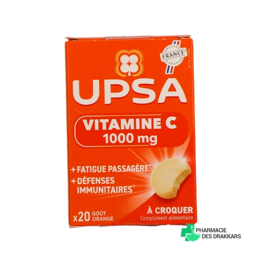 UPSA Vitamine C 1000mg comprimés à croquer - Vue 360°