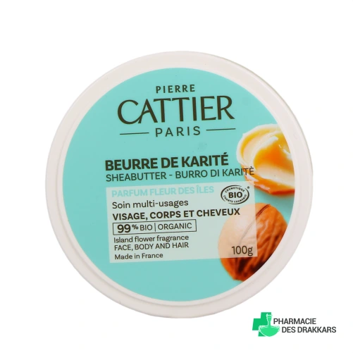 Cattier Beurre de Karité Bio Parfum Fleur des Îles - Vue 360°