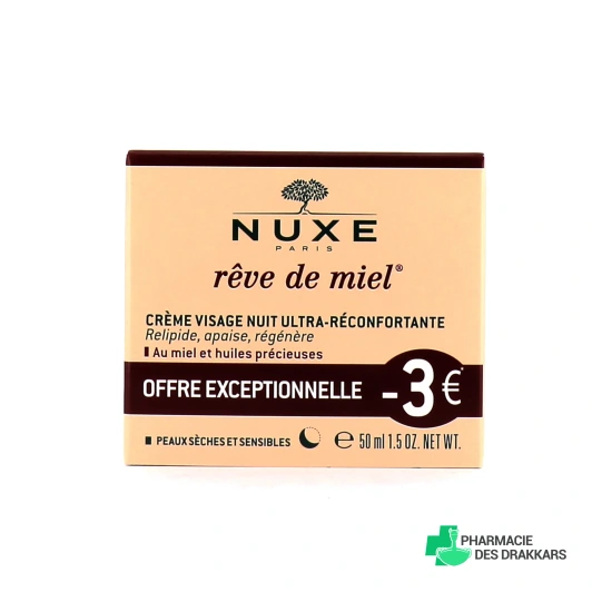 NUXE Rêve de Miel Crème visage ultra-réconfortante Nuit