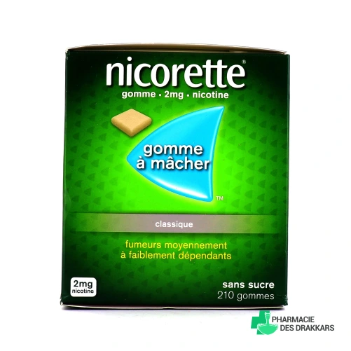 Nicorette gommes 2 mg sans sucre