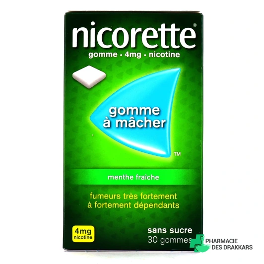 Nicorette gommes 4 mg sans sucre