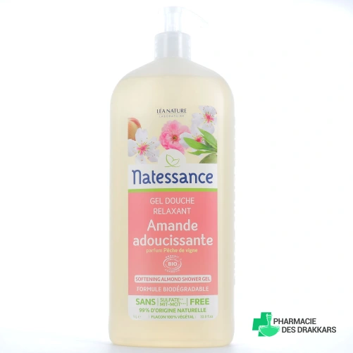 Natessance Gel Douche Relaxant Bio Amande-Pêche de vigne