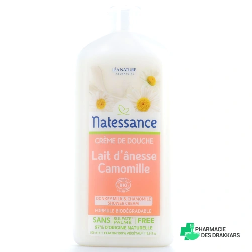 Natessance Crème de Douche Lait d'ânesse Camomille Bio