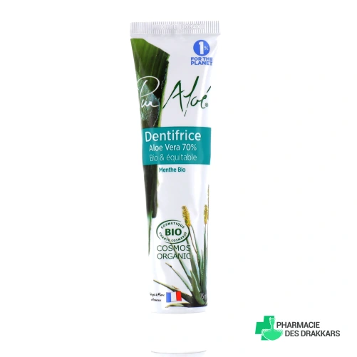 Pur Aloé Dentifrice Menthe Bio 70 % Aloe Vera Natif - Vue 360°
