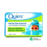 Quies Protection Auditive Silicone Natation 3 paires - Vue 360°