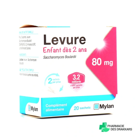 Mylan levure enfant 80mg 20 sachets