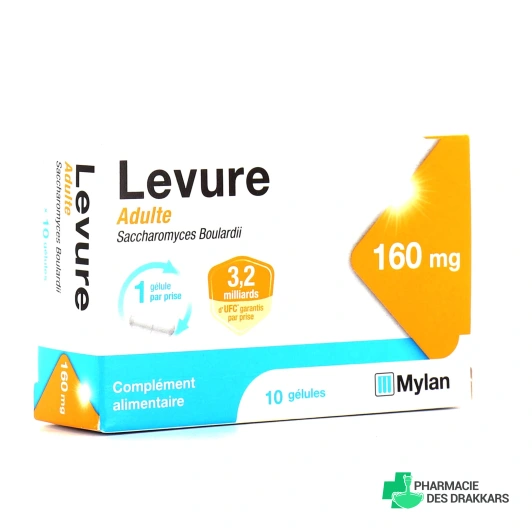 Mylan levure adulte 160mg 10 gélules