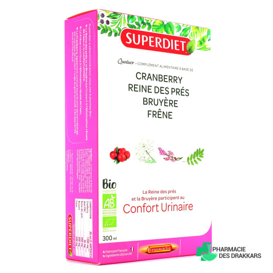 Super Diet Quatuor Confort Urinaire Bio 20 ampoules
