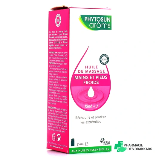 Phytosun Aroms Huile de Massage Mains et Pieds Froids 50 ml