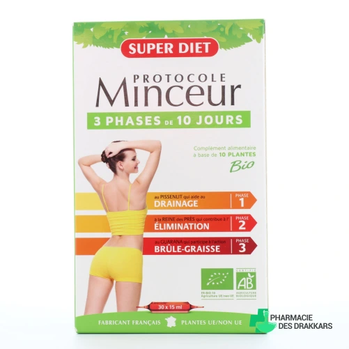 Super Diet Protocole Minceur Bio 30 ampoules