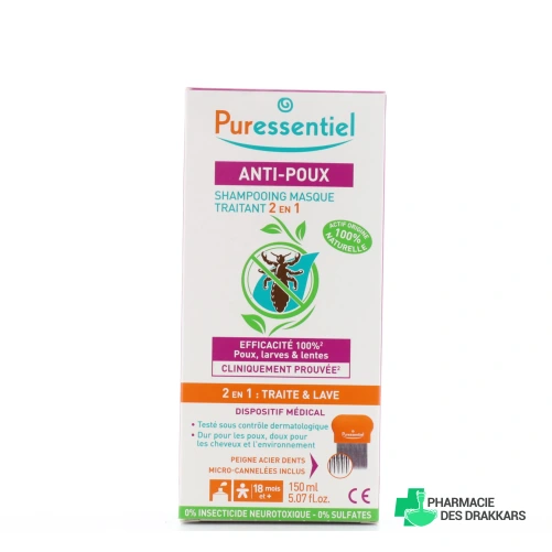 Puressentiel Anti-Poux Shampooing Masque Traitant