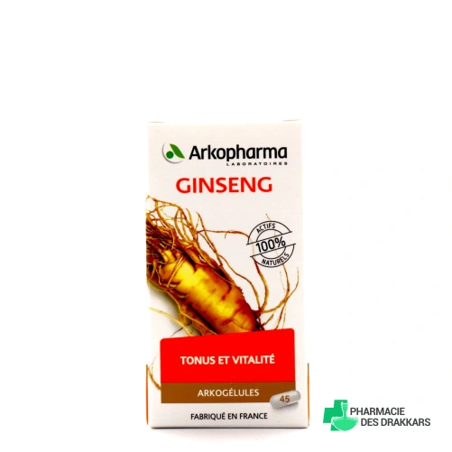 Arkogélules GINSENG 45 ou 150 gélules - Vue 360°