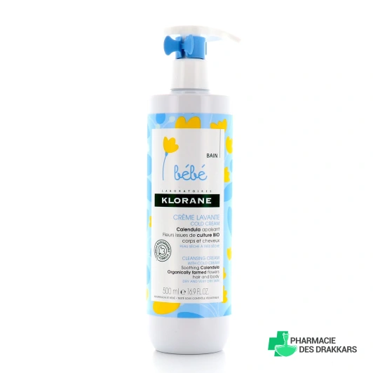 Klorane Bébé Crème lavante au Cold Cream