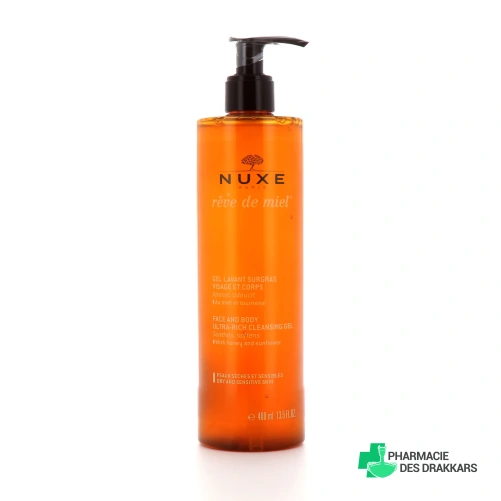 Nuxe Rêve de Miel Gel Lavant Surgras Visage et Corps