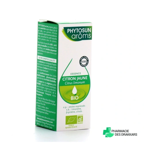 Phytosun Arôms Huile essentielle Citron jaune Bio