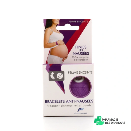 Pharmavoyage Bracelet Anti-Nausées Femme Enceinte