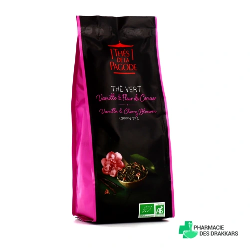Thés de la Pagode Thé Vert Vanille & Fleur de Cerisier Bio