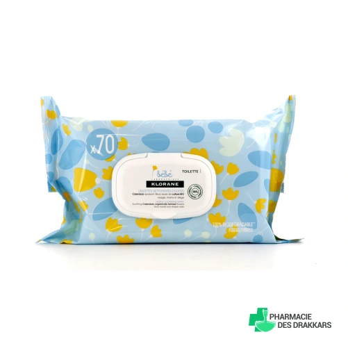 Klorane Bébé Lingettes nettoyantes douces