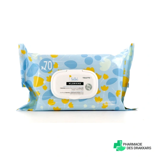 Klorane Bébé Lingettes nettoyantes douces