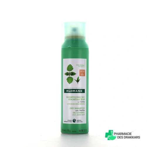 Klorane Shampoing Sec à l'Ortie Cheveux Châtains à Bruns