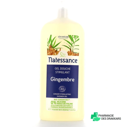 Natessance Gel Douche Stimulant Gingembre Bio