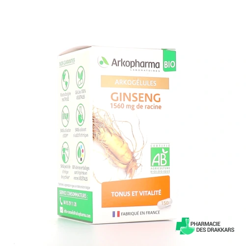 Arkogélules GINSENG 45 ou 150 gélules