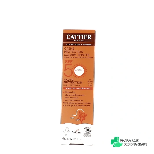 Cattier Crème Solaire Teintée Bio SPF50